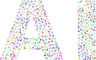 AI Typography Question Marks Colorful clipart