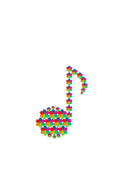Aiflowers musical symbols eighth note clipart