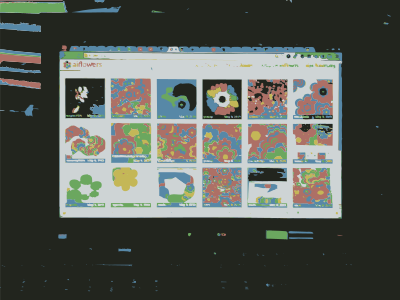Aiflowers webpage being displayed clipart