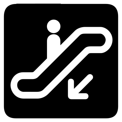 Aiga escalator down bg clipart