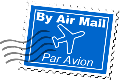 Air Mail Postage Stamp clipart