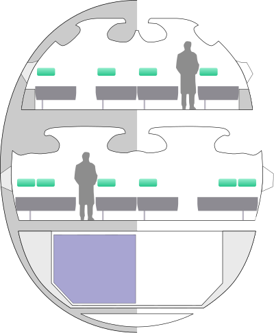 Airbus A380 Cross Section clipart