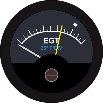 Aircraft EGT Guage clipart