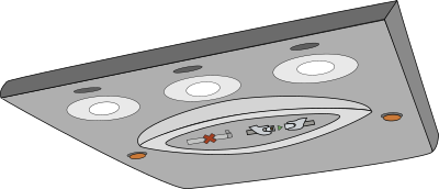 Aircraft Reading Light Unit clipart