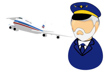 Airline captain / pilot clipart