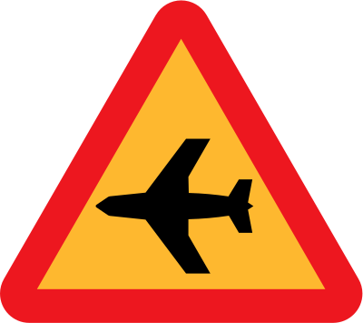 Airplane Roadsign clipart