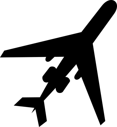 Airplane silhouette clipart