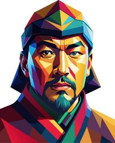 AL Generated Genghis Khan clipart