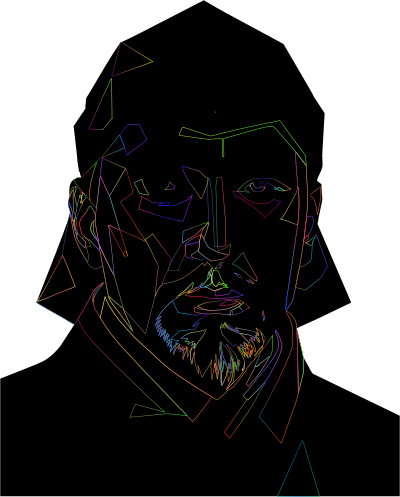 AL Generated Genghis Khan Line Art Polyprismatic clipart