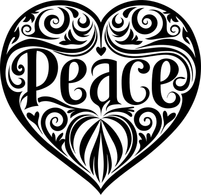 AL Generated Peace Heart 2 clipart