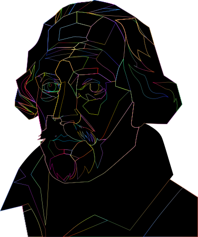 AL Generated Shakespeare Line Art Polyprismatic clipart