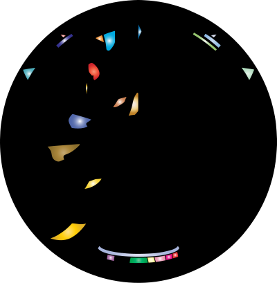 AL Generated Stained Glass Christmas Tree By Petr Kratochvil Vectorized Prismatic clipart