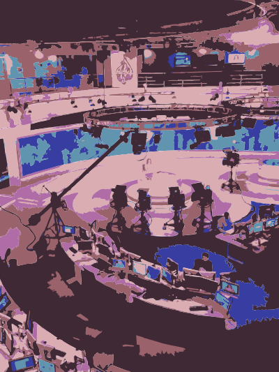 Al Jazeera News Floor Vertical clipart