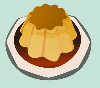 AlanSpeak-Crème caramel or Flan clipart