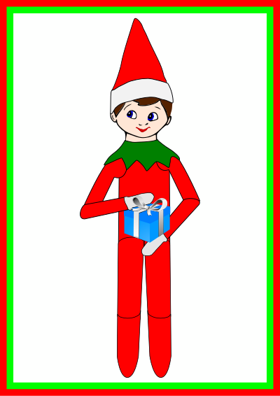 AlanSpeak Elf on the Shelf 04 clipart