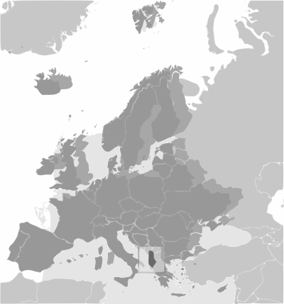 Albania location labeled clipart