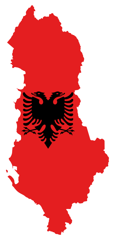 Albania Map Flag clipart