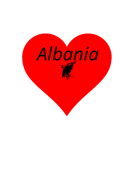 Albania my heart clipart