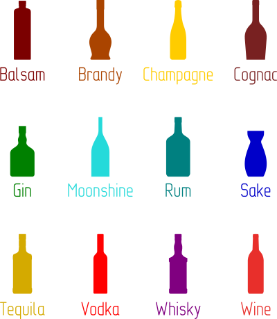 Alcoholic drink by Rones clipart