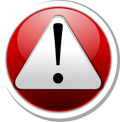 Alert red icon clipart
