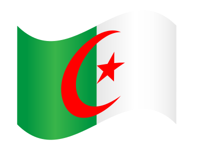 Algeria flag 2 clipart