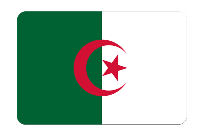 Algeria flag (bevelled) clipart