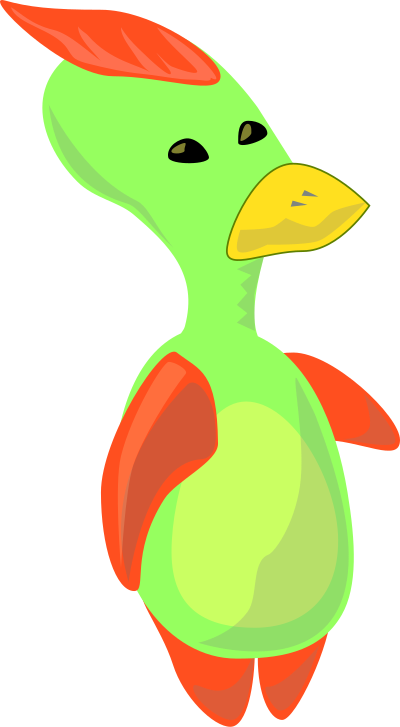 Alien duck clipart