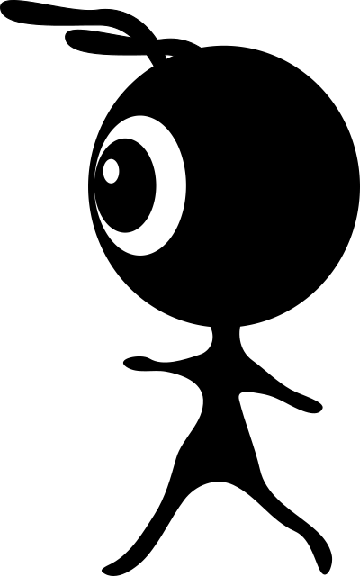 Alien silhouette clipart
