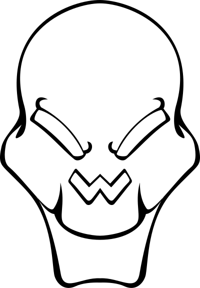 Alien skull clipart