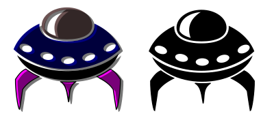 Alien Spaceship Icon clipart