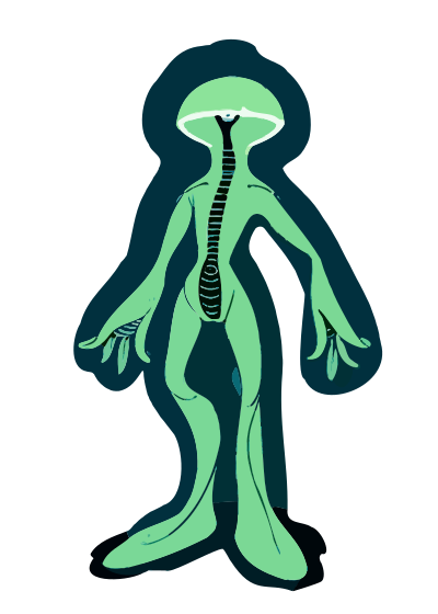 Alien Standing clipart