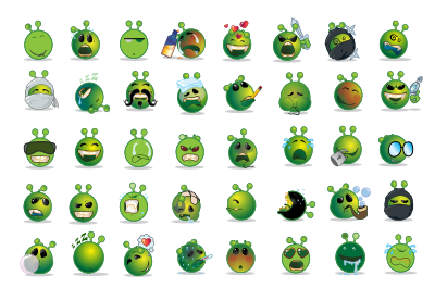 Aliens Emojis clipart