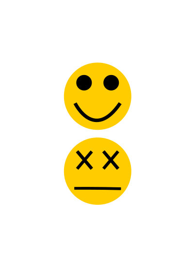 Alive And Dead Icons clipart