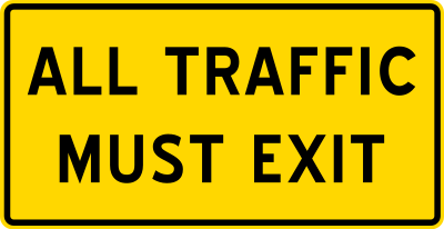 All Traffic Must Exit clipart