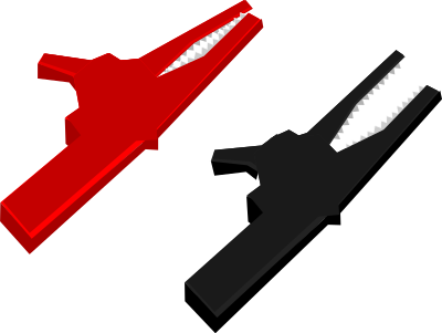 Alligator clips clipart