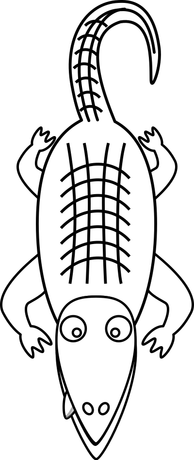 Alligator Line Art clipart