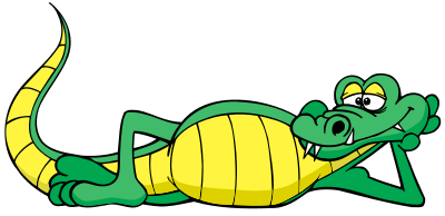 Alligator Reclining clipart
