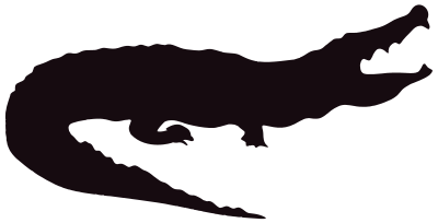 Alligator Silhouette clipart