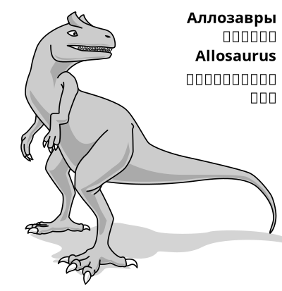 Allosaurus clipart