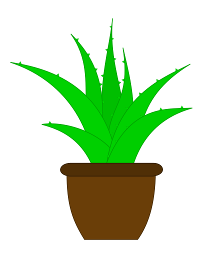 Aloe Vera in a Pot clipart