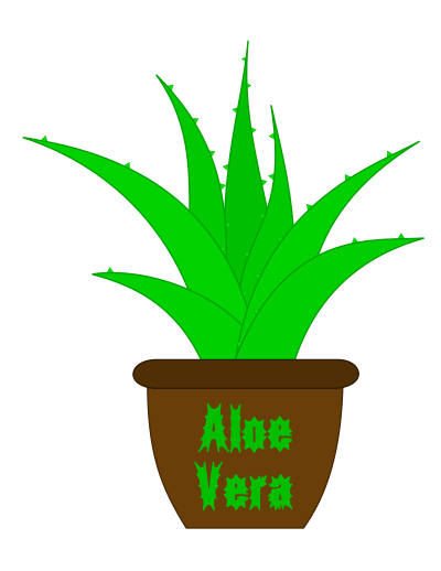 Aloe Vera with a Label clipart