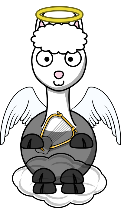 Alpaka angel clipart