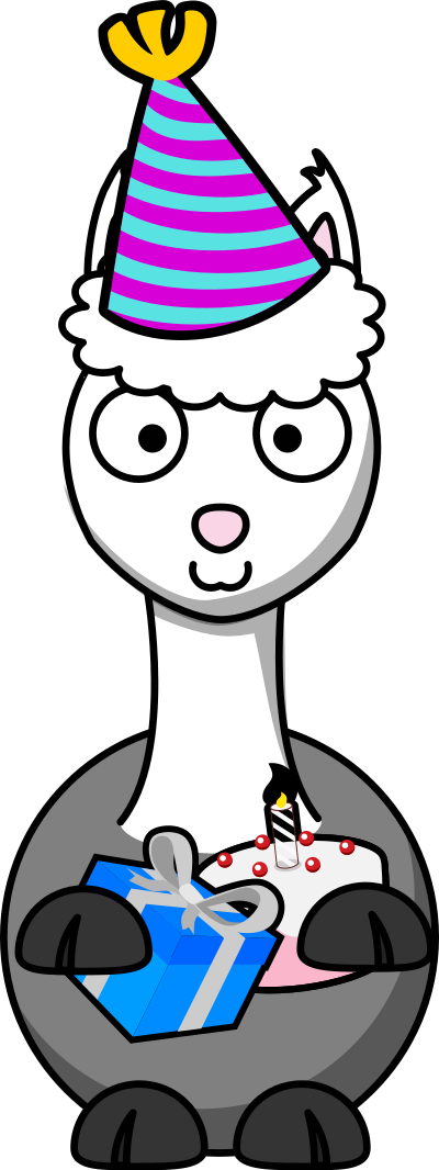 Alpaka Birthday clipart
