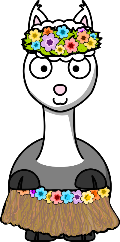 Alpaka Hawaii clipart