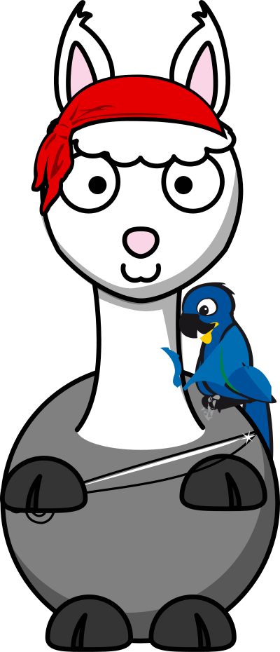 Alpaka pirate clipart