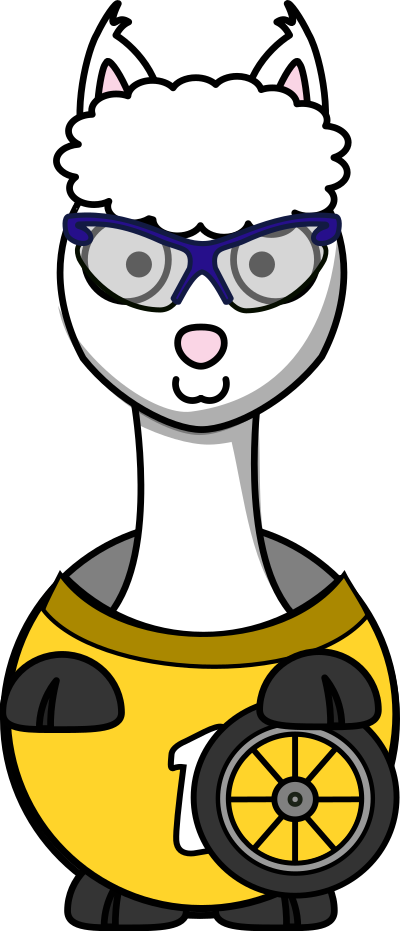 Alpaka racer clipart