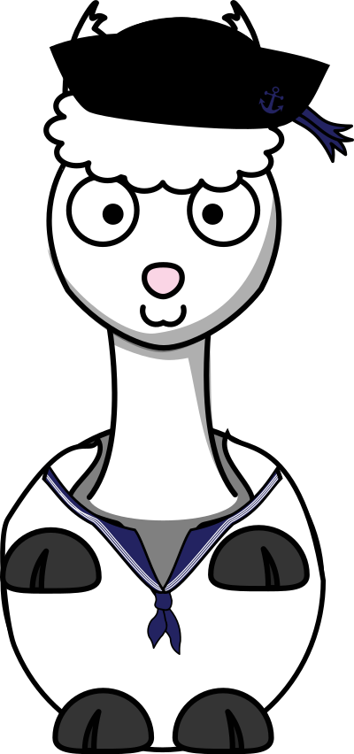 Alpaka sailor clipart
