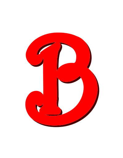 Alphabet 12, letter B clipart