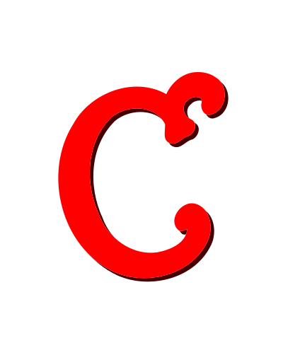 Alphabet 12, letter C clipart