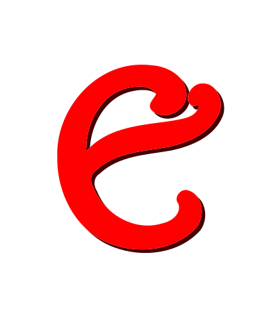 Alphabet 12, letter E clipart